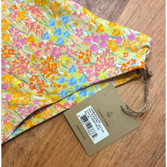 NWT Stone Fox Swim Sumatra Bikini Bottom In Flower Fields Size XS - Picture 4 of 7